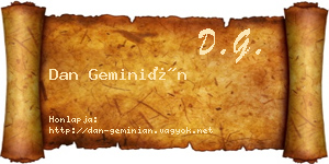 Dan Geminián névjegykártya